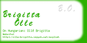 brigitta olle business card